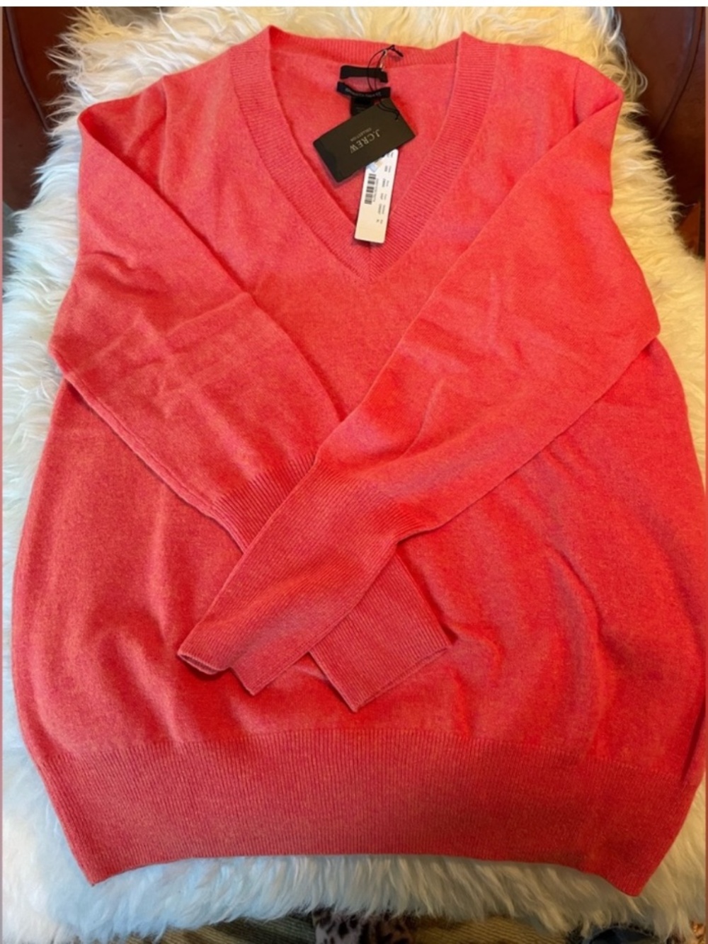 J.Crew Italian Cashmere Sweater V-Neck XL New